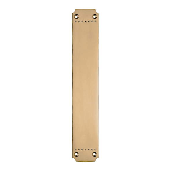 PF110  370 x 64mm  Polished Brass  Carlisle Brass Laurin Finger Plate