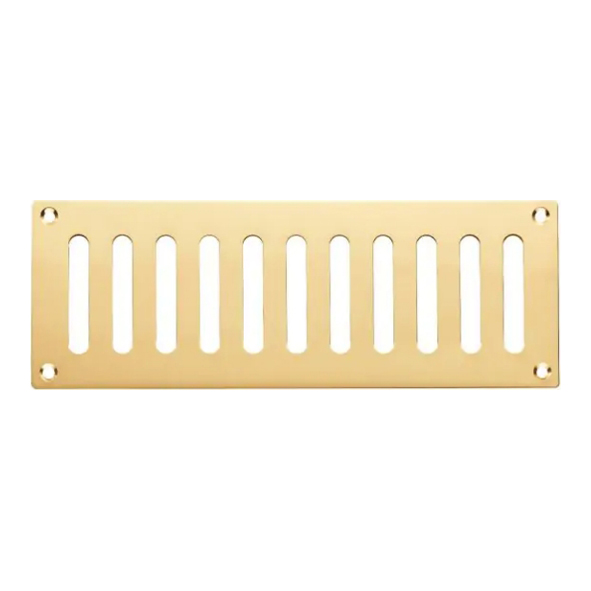 PL4 • 242 x 089mm [3861mm²] • Polished Brass • Carlisle Brass Deluxe Oval Slot Ventilator