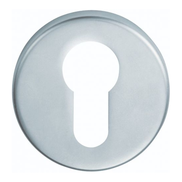 SZC001SC  Satin Chrome  Serozzetta Round Euro Cylinder Escutcheon