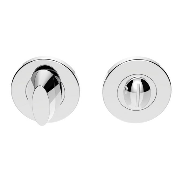 SZC004CP • Polished Chrome • Serozzetta Round Bathroom Turn With Release