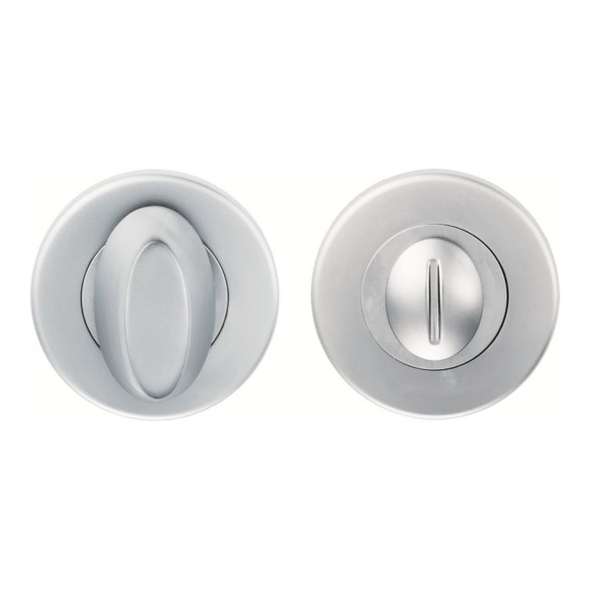 SZC004SC  Satin Chrome  Serozzetta Round Bathroom Turn With Release