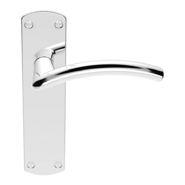 SZC032CP  Long Latch  Polished Chrome  Serozzetta Tres Levers On Backplates