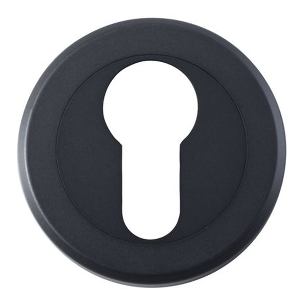 SZM001MB • Matt Black • Serozzetta Round Euro Cylinder Escutcheon