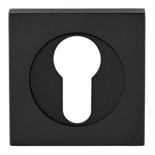 SZM001SQMB  Matt Black  Serozzetta Round Square Cylinder Escutcheon