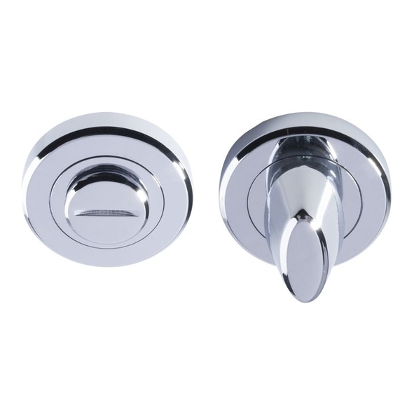 SZM004CP  Polished Chrome  Serozzetta Round Bathroom Turn With Release