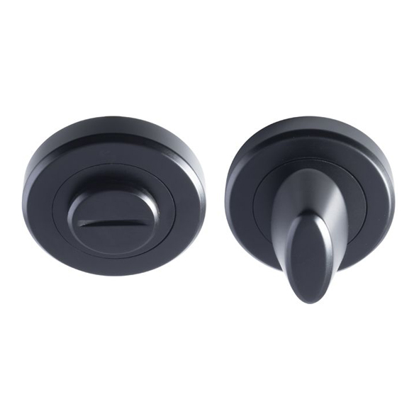 SZM004MB • Matt Black • Serozzetta Round Bathroom Turn With Release