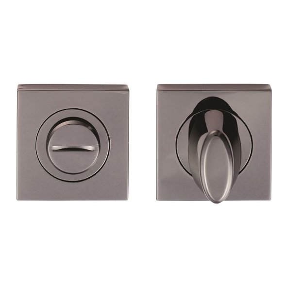 SZM004SQBN  Black Nickel  Serozzetta Square Bathroom Turn With Release