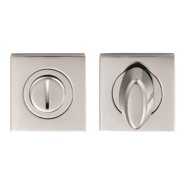 SZM004SQCP  Polished Chrome  Serozzetta Square Bathroom Turn With Release