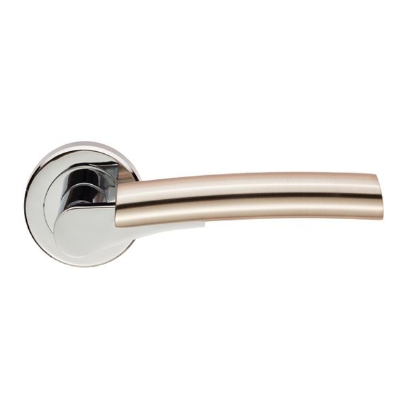 SZM014CPSN  Polished / Satin Chrome  Serozzetta Valiant Levers On Round Roses