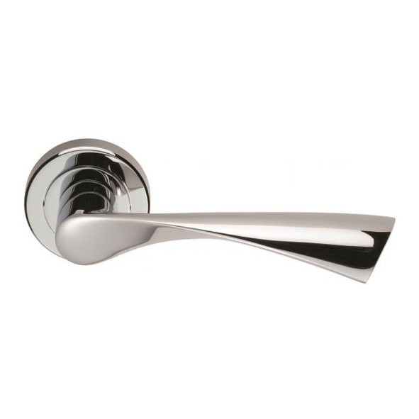 SZM025CP  Polished Chrome  Serozzetta Breeze Levers On Round Roses