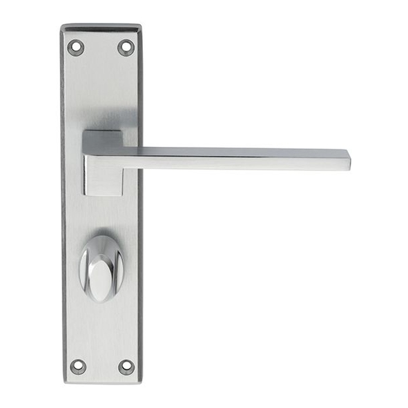 SZM373SC • Bathroom [57mm] • Satin Chrome • Serozzetta Equi Levers On Backplates