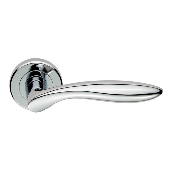 ZIN3131PC  Polished Chrome  Serozzetta Shark Levers On Round Roses