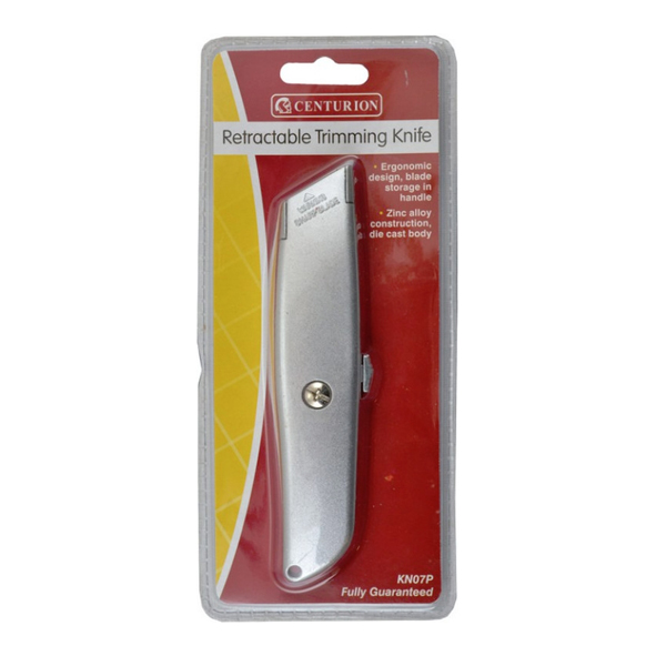 KN07P • Silver • Economy Stanley Type Retractable Knife