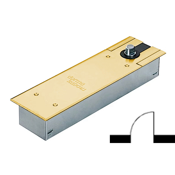 BTS80-SA-3-SB � Satin Brass � Dorma EN 3 Complete Hold Open & Delayed Closing Single Action Floor Spring