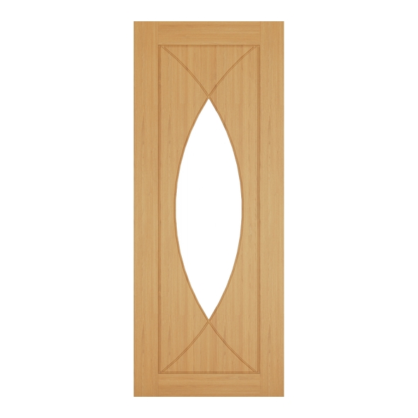 Deanta Internal Oak Amalfi Pre-Finished Doors [Clear Glass]