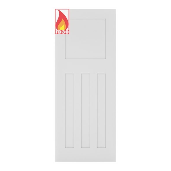45CAMBF/DWHP838  1981 x 838 x 45mm [33]  Deanta Internal White Primed Cambridge FD30 Fire Door