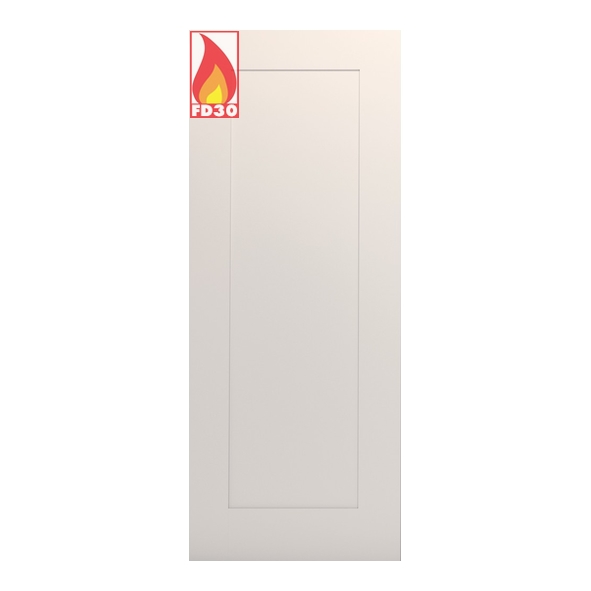 45NM6F/DWHP762  1981 x 762 x 45mm [30]  Deanta Internal White Primed Denver FD30 Fire Door