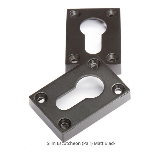 RECESCBLK  50 x 35mm  Matt Black  Deanta Urban Slim Euro Cylinder Escutcheons