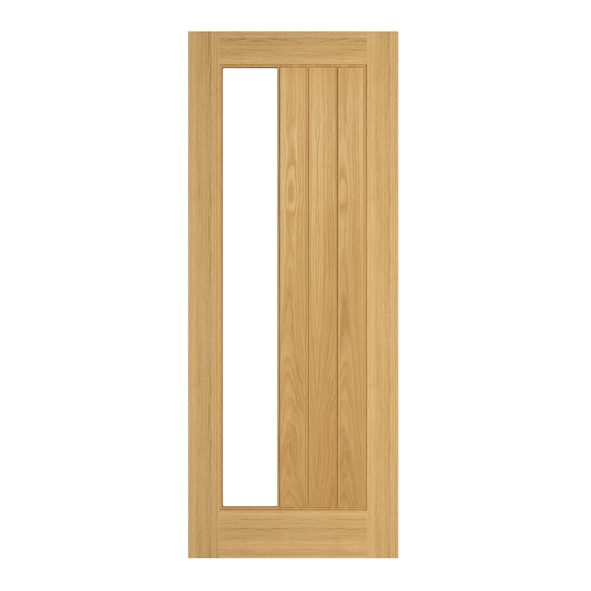 Deanta Internal Prefinished Oak Ely 1 Side Light Doors [Clear Glass]