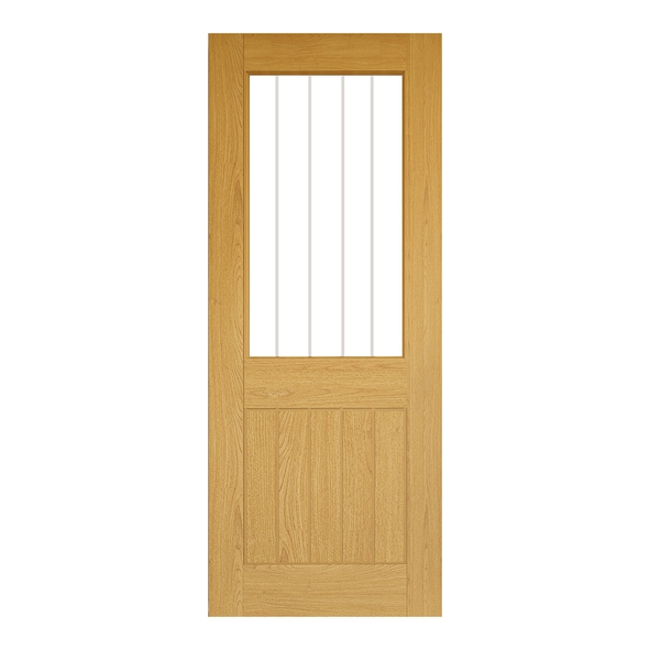 Deanta Internal Prefinished Oak Ely 1 Light Doors [Clear Etched Glass]
