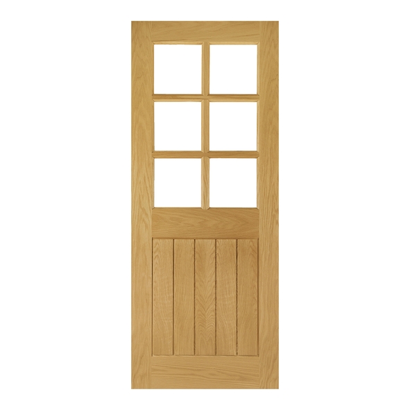 Deanta Internal Prefinished Oak Ely 6 Light Doors [Clear Bevelled Glass]