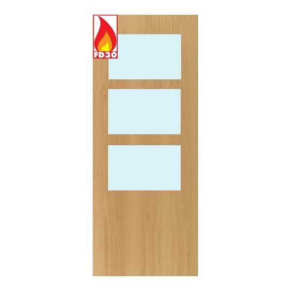 G03-FD30-CLEAR  Glazing Option 03 For Flush FD30 Doors [Clear Glazed]