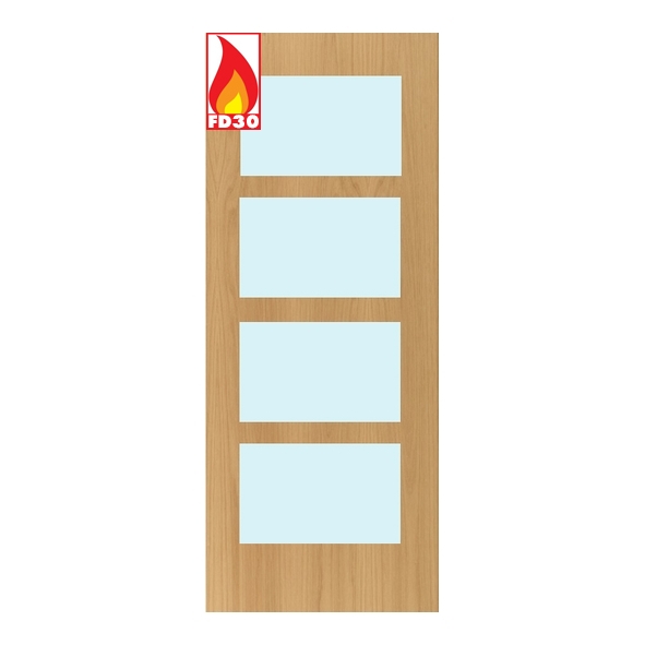 G04-FD30-CLEAR  Glazing Option 04 For Flush FD30 Doors [Clear Glazed]