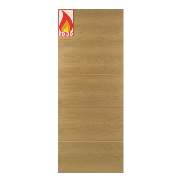 45AUGF/DX762FSC  1981 x 762 x 45mm [30]  Deanta Internal Oak Augusta Prefinished FD30 Fire Door