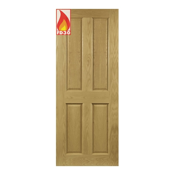 Deanta Internal Oak Bury Pre-Finished FD30 Fire Doors