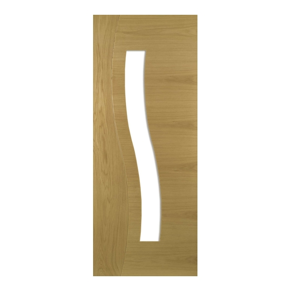 Deanta Internal Oak Cadiz Pre-Finished Doors [Clear Glass]