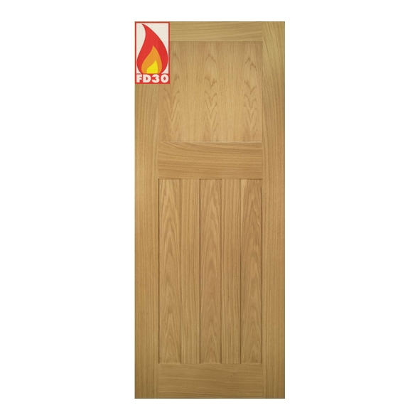 Deanta Internal Oak Cambridge FD30 Fire Doors