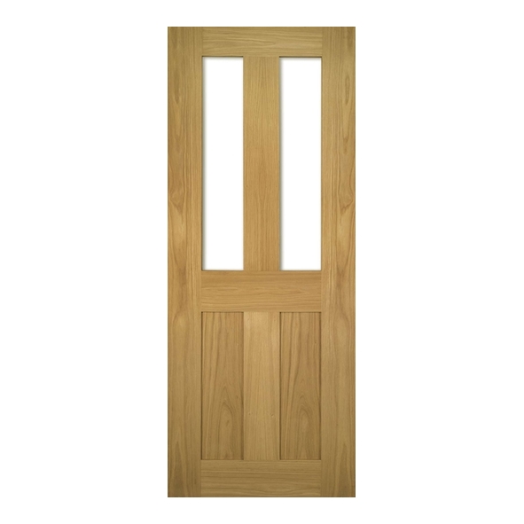 Deanta Internal Unfinished Oak Eton Doors [Clear Glass]