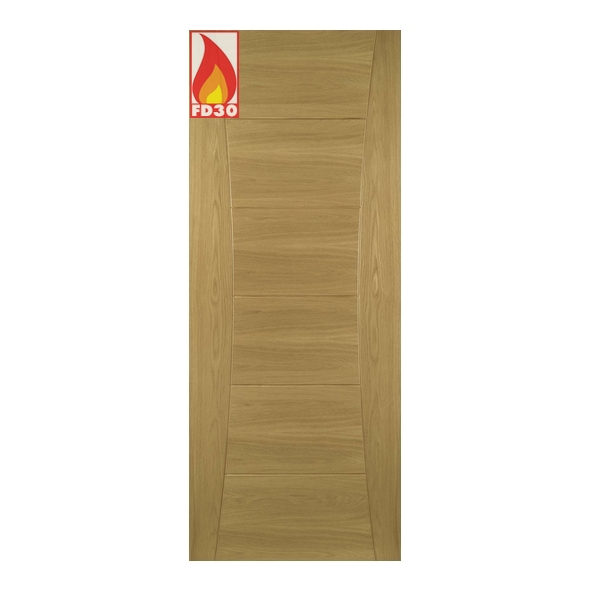 45PAMPF/DX686FSC  1981 x 686 x 45mm [27]  Deanta Internal Oak Pamplona Prefinished FD30 Fire Door