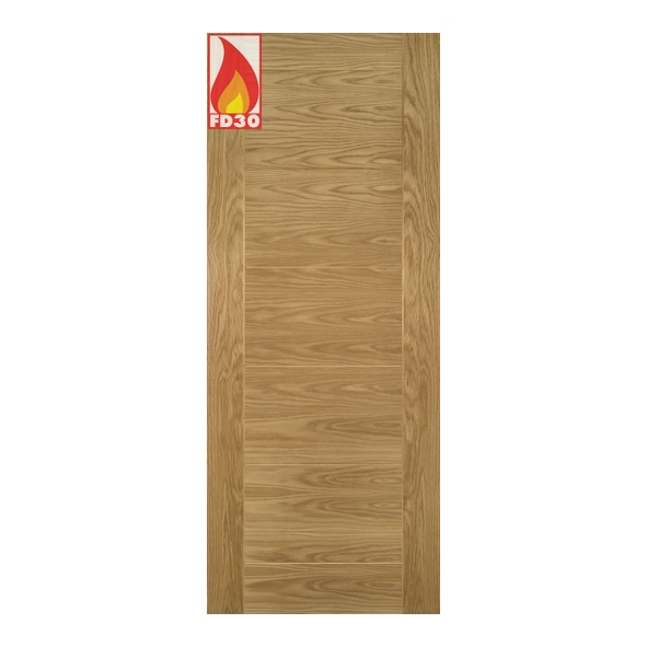 45UK12F/DX533FSC  1981 x 533 x 45mm [21]  Deanta Internal Oak Seville Prefinished FD30 Fire Door