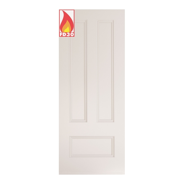 Deanta Internal White Primed Canterbury FD30 Fire Doors