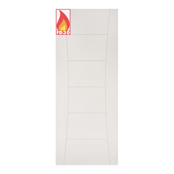 45PAMPF/DWHP838  1981 x 838 x 45mm [33]  Deanta Internal White Primed Pamplona FD30 Fire Door