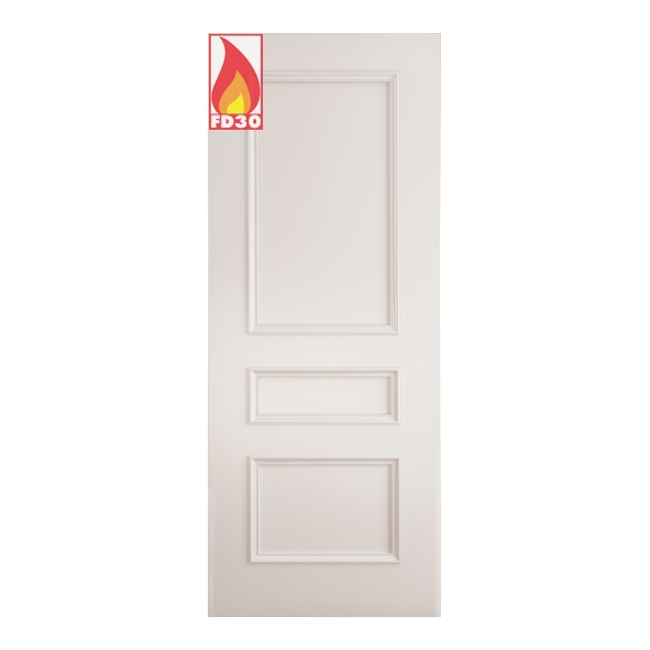 Deanta Internal White Primed Windsor FD30 Fire Doors