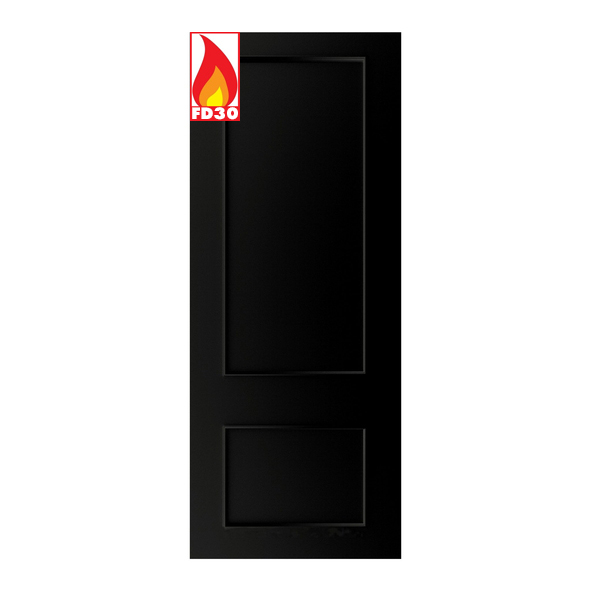 Deanta Internal Black Sandringham Pre-Finished FD30 Fire Doors