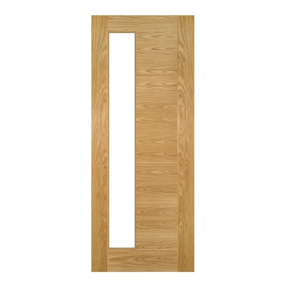 Deanta Internal Oak Seville 1SL Pre-Finished Doors [Clear Glass]