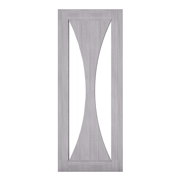 Deanta Internal Light Grey Ash Sorrento Pre-Finished Doors [Clear Glass]
