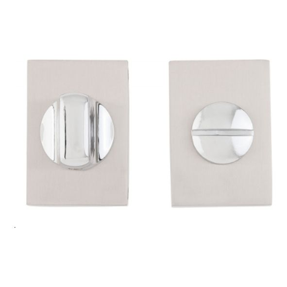 DHRECTTLSNCP  50 x 35mm  Satin Nickel & Polished Chrome  Deanta Urban Slim Bathroom Turn & Release