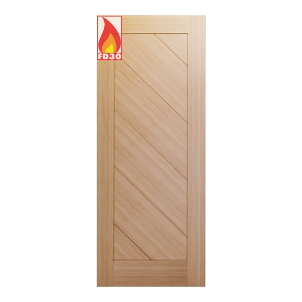 45TORF/DX762FSC  1981 x 762 x 45mm [30]  Deanta Internal Oak Torino Prefinished FD30 Fire Door