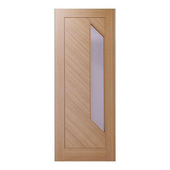 Deanta Internal Oak Torino Pre-Finished Doors [Clear Glass]