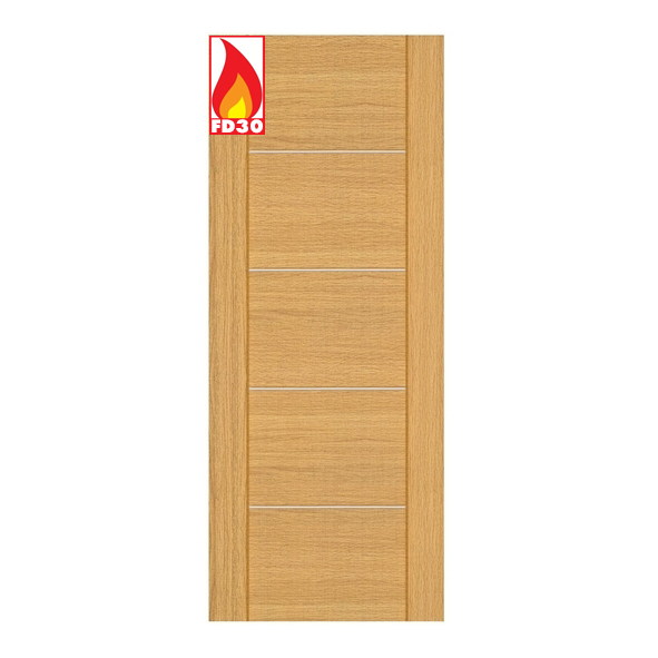 Deanta Internal Oak Valencia Pre-Finished FD30 Fire Doors