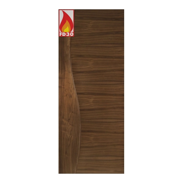 45CADWF/DX610FSC  1981 x 610 x 45mm [24]  Deanta Internal Walnut Cadiz Prefinished FD30 Fire Door