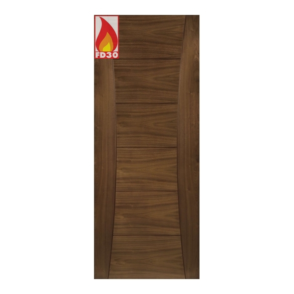 Deanta Internal Walnut Pamplona Pre-Finished FD30 Fire Doors