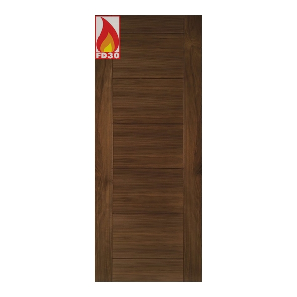 Deanta Internal Walnut Seville Pre-Finished FD30 Fire Doors