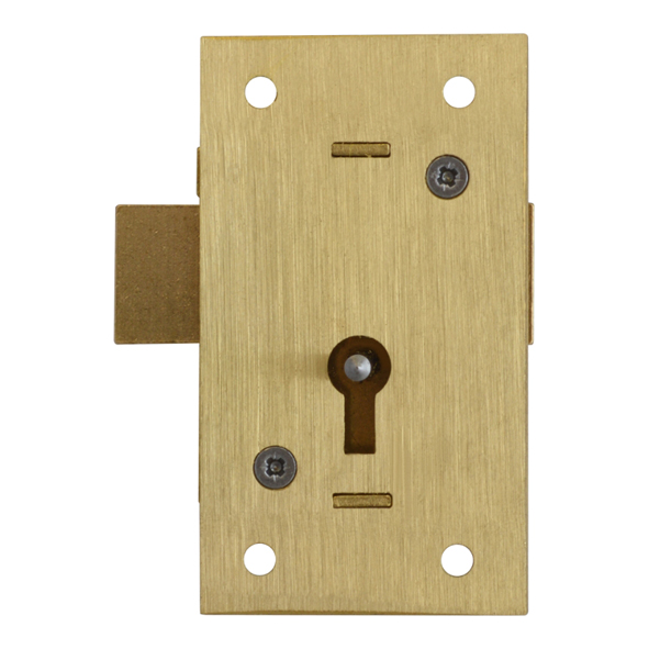 AS6530  065 x 37mm  Keyed to Differ  2 Lever Straight Brassed Cabinet Lock