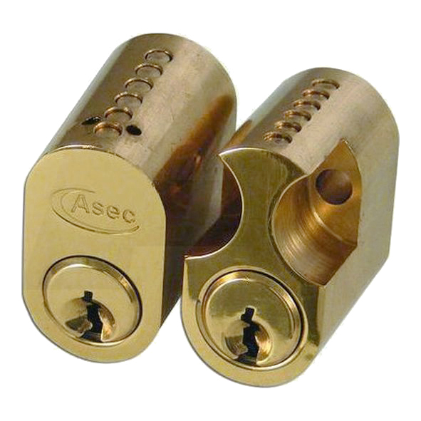 AS1442  31mm  PAIR  Polished Brass  Standard 6 Pin Scandinavian [ASSA Type] Cylinders