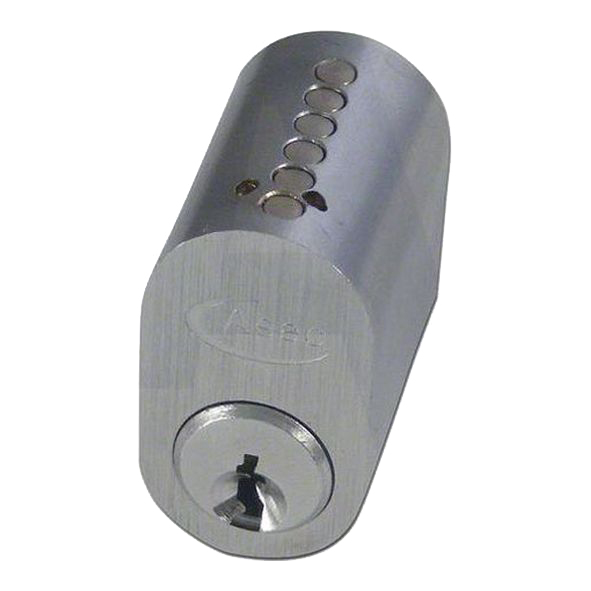 AS1443  31mm  SINGLE  Satin Chrome  Standard 6 Pin Scandinavian [ASSA Type] Cylinder
